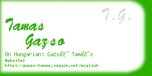 tamas gazso business card